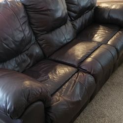 Leather Recliner Sofa