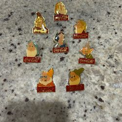 Walt Disney World 15th Anniversary Coca-Cola Snow White Pin Set 
