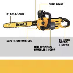 Dewalt Chainsaw 18” 60V