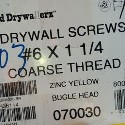 Drywall Wall Screws Zin Yellow 