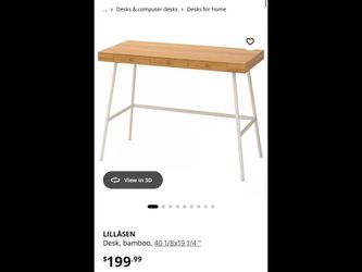 Perfect, like-new Ikea LillAsen Bamboo Desk