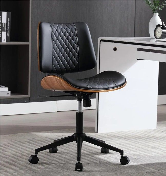 Home Office Chair No Arms with Wheels