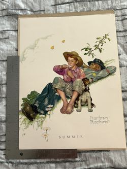 4 Norman Rockwell Four Seasons Colorprints