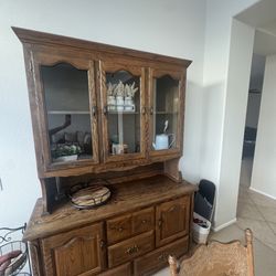 Oak China Hutch 