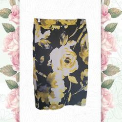 Highwaisted Midi Floral Pencil Skirt