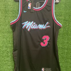 DWAYNE WADE MIAMI HEAT NIKE JERSEY BRAND NEW WITH TAGS SIZES MEDIUM, LARGE AND XL AVAILABLE