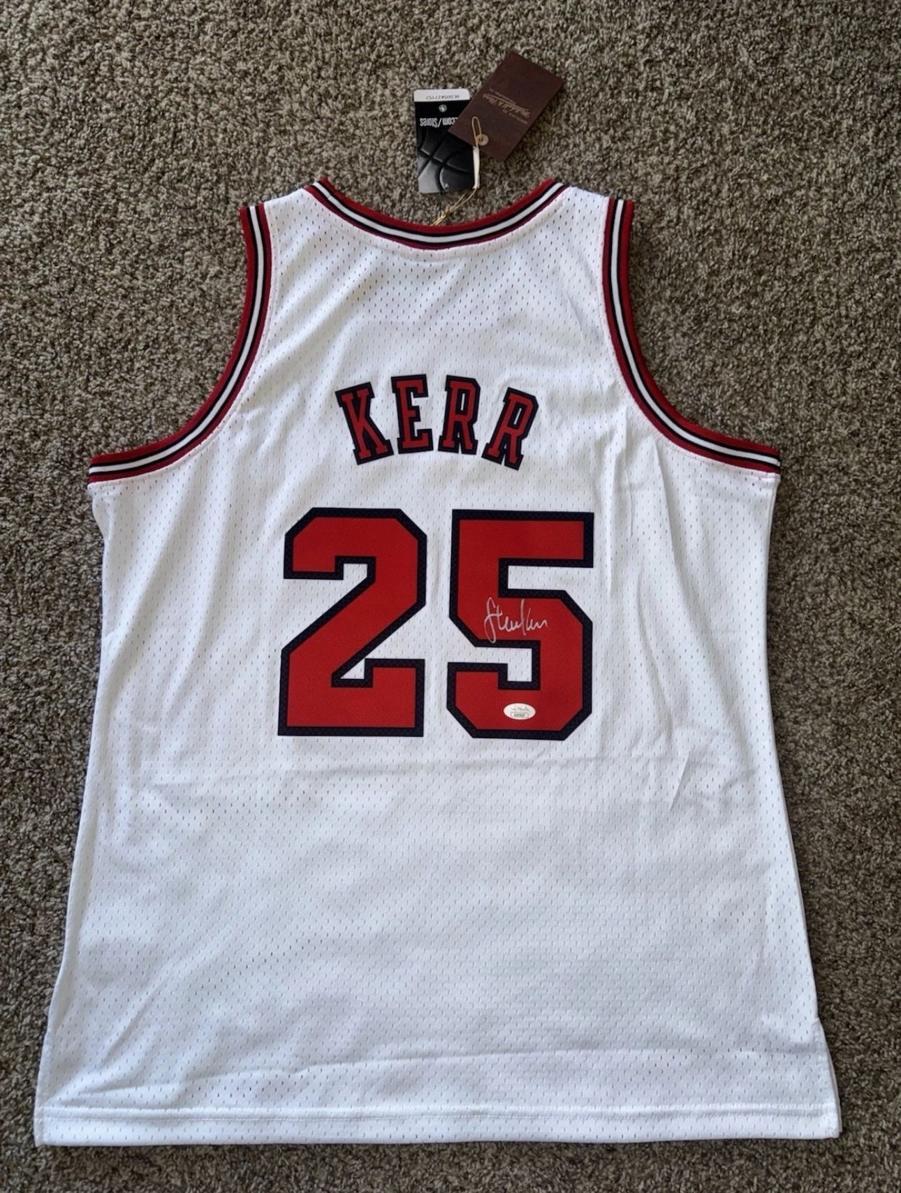 Steve Kerr Signed NBA Chicago Bulls Jersey MITCHELL & NESS JSA COA