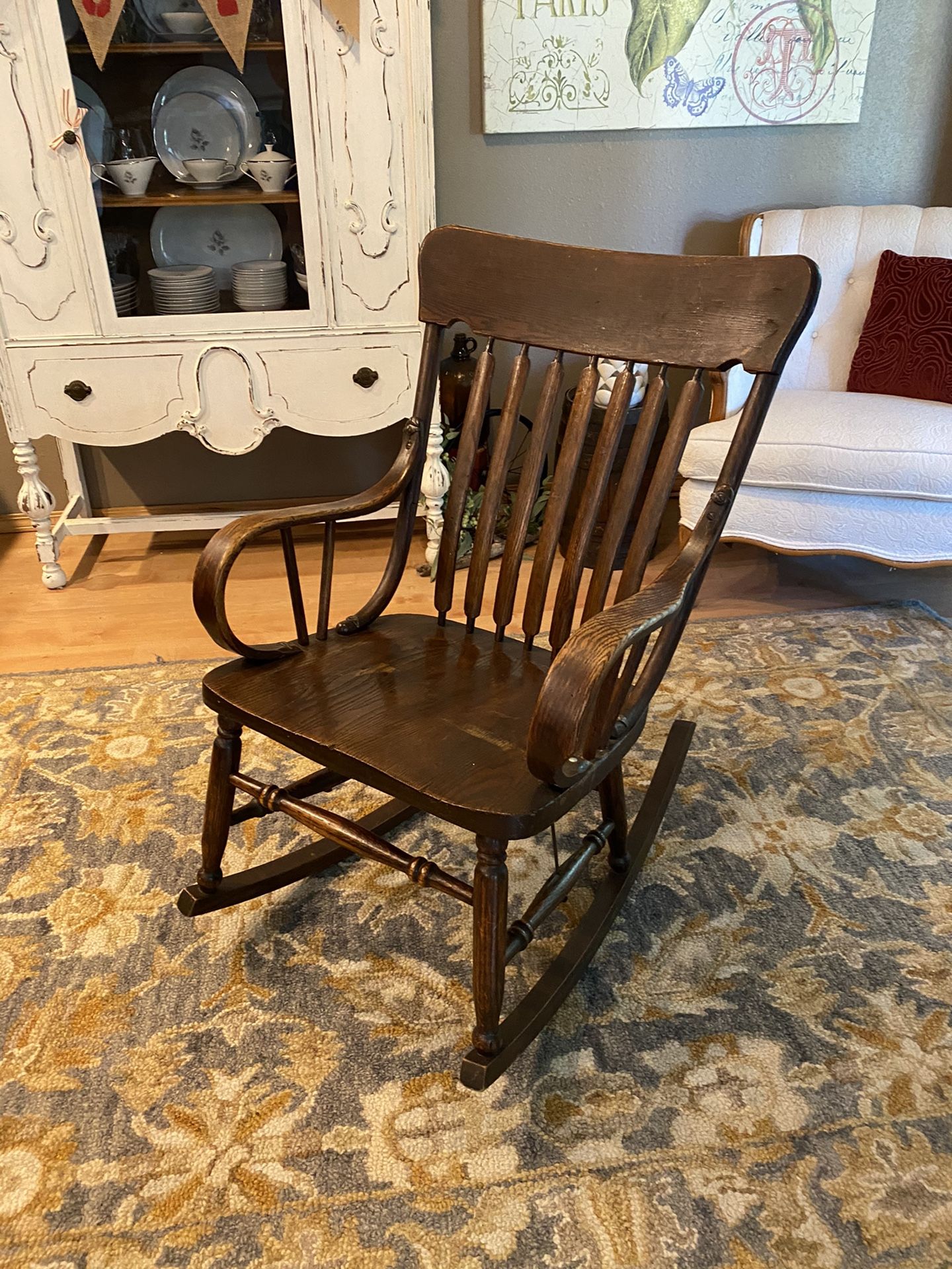 Antique Solid Wood Rocker