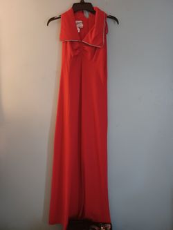 Vintage Allegro New York 70s Dress Red Size 9 