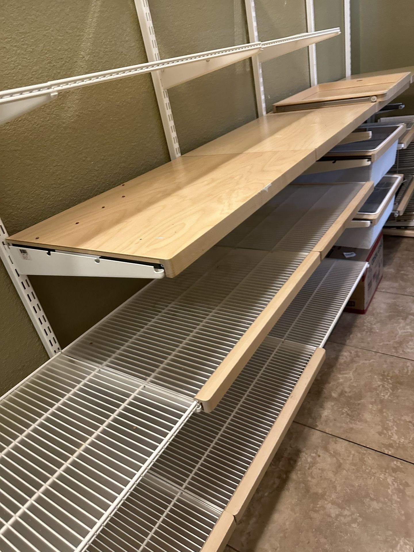 Garage Or Pantry Storage Shelves System In 3-sections 