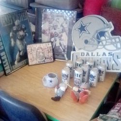 Dallas Cowboy Lot The Miller Lite Beer Cans Are Not Open They're Collectible They Sell For $30 Each Online