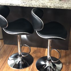 2- Adjustable Height Barstools 