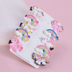 Girls Unicorn Hair Clip 10 Pieces 