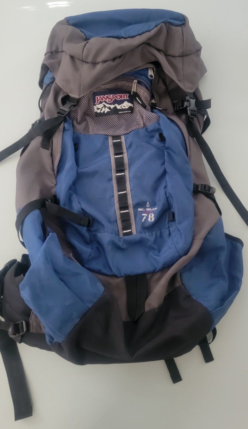 Jansport Big Bear Backpack 78L. Blue/ Gray