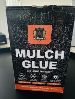 Vollence Ready to Use Mulch Glue, 128OZ Rock Glue for Landscaping, No Dilution Needed Fast-Dry Strong Pea Gravel Stabilizer Landscape, Binder for Pebb