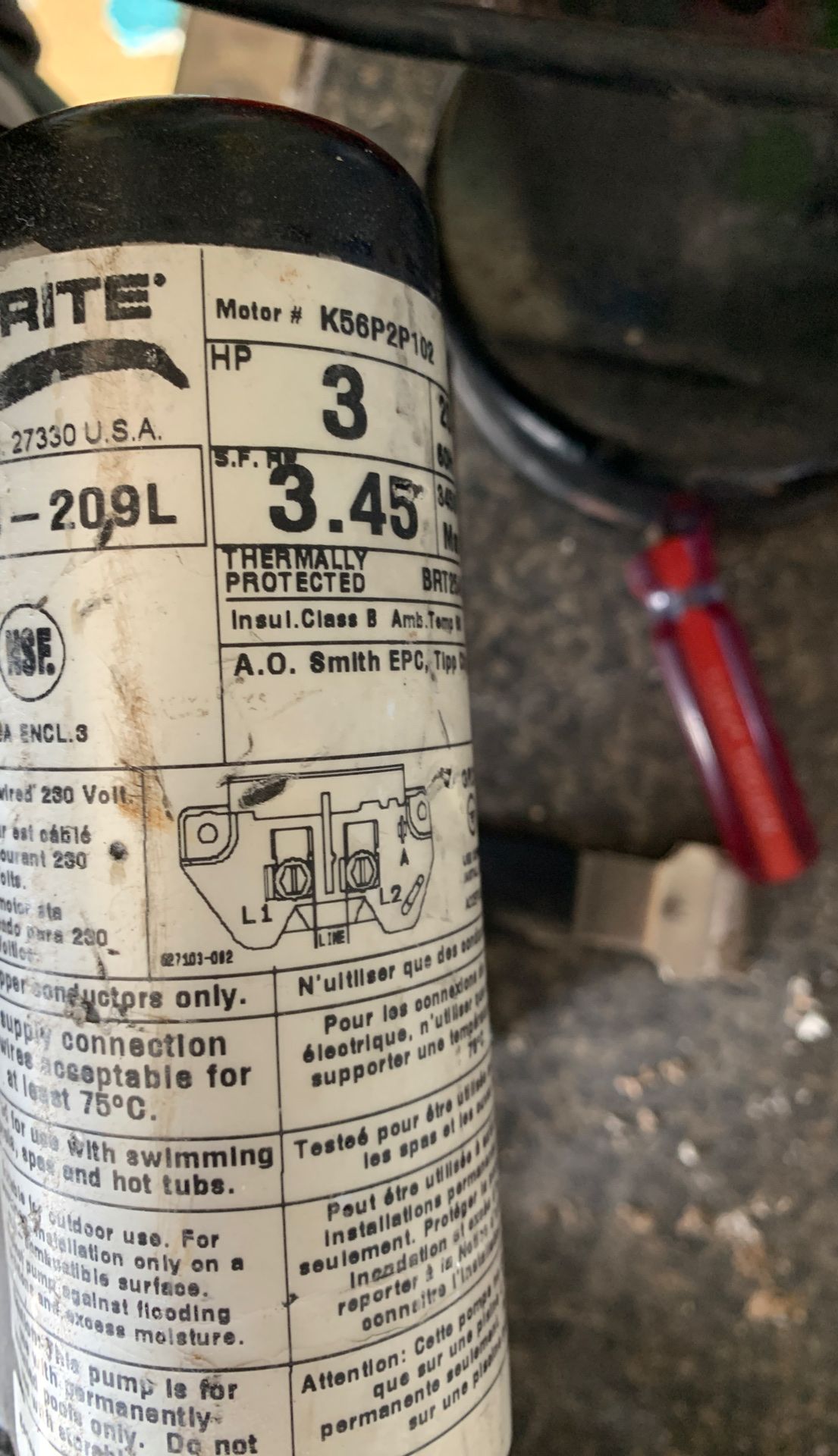 3hp pool pump