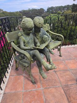 Bronze garden statue