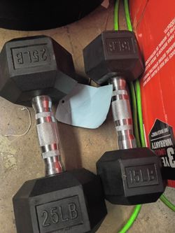 Single rubber hex dumbbells