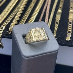 Nugget Ring 10kt Gold 09125
