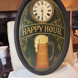 Vintage Decorative Wall Clock Happy Hour