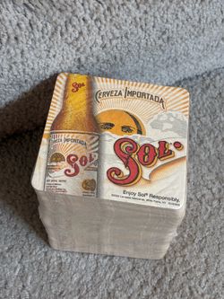 60 beer coasters sealed Sol Cerveza importada