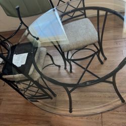 Glass Table 4 Chairs