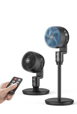 JRD Fan for Bedroom, 70° Oscillating Standing Fans, Quiet Floor Fan, 100ft Pedestal Fans for Room, 6 Speeds, 3 modes,90° Manual Vertical, 19-38" Adjus