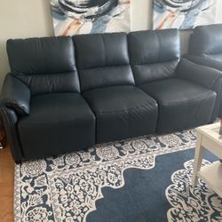 Leather living room sofa set