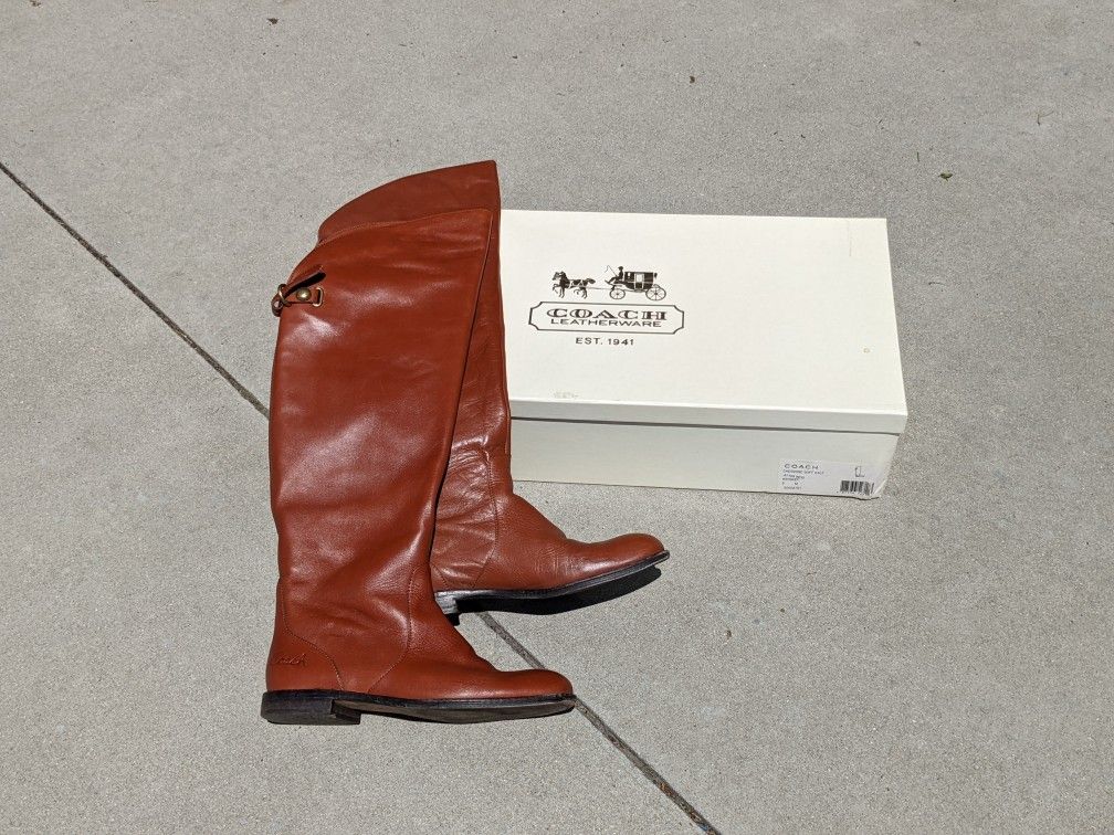Leather Coach Boots
