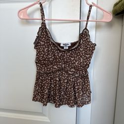 RSQ Brown Floral Cami Top 