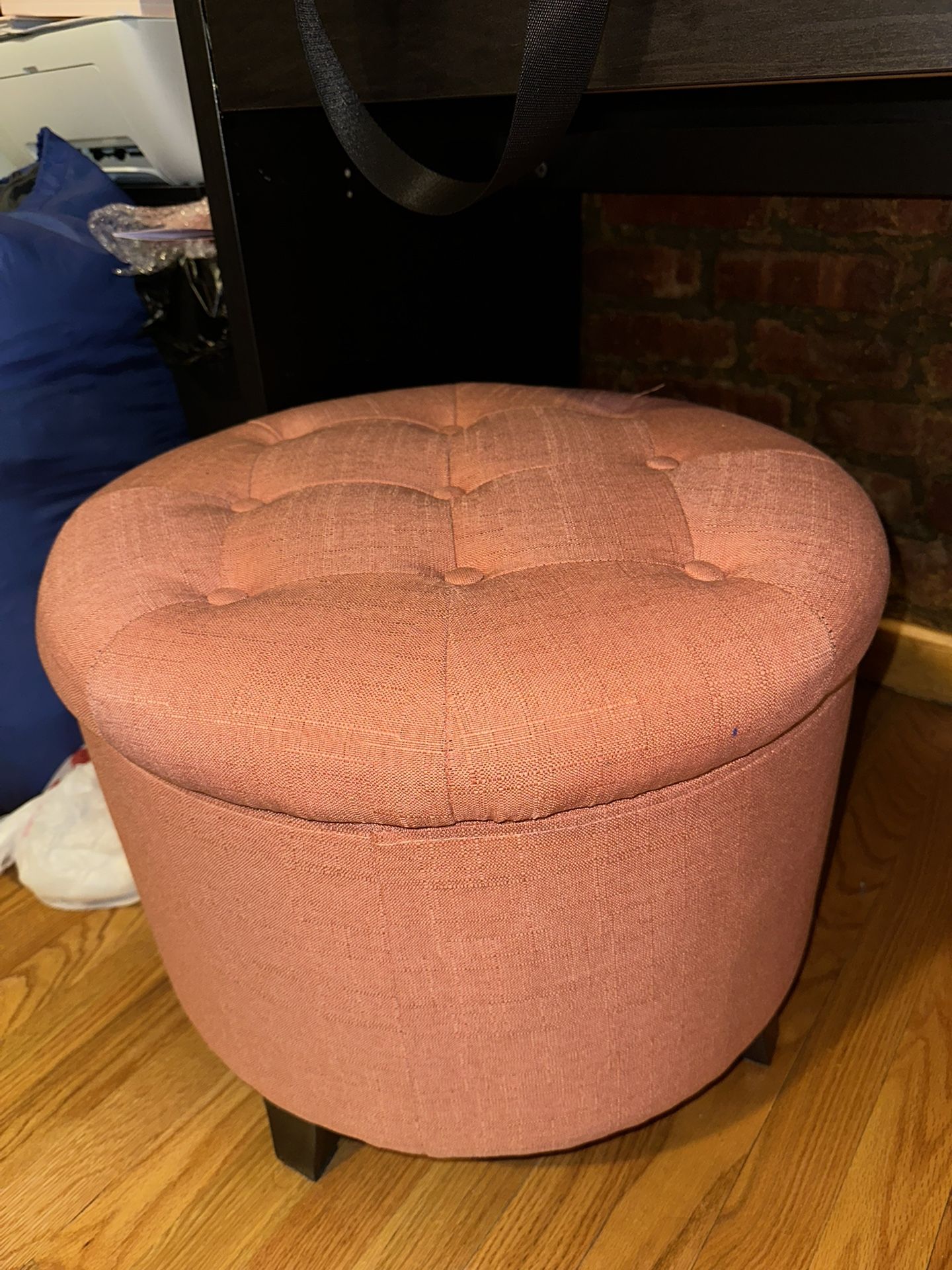 Pink Storage Ottoman