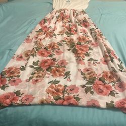 Rebellious Dreamers Flower Pattern long Dress