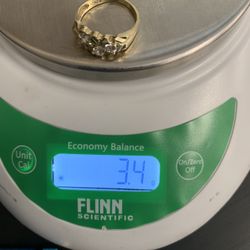 10k Nugget Ring With Moisanite