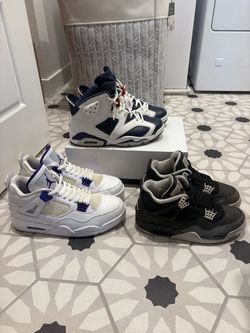 3 pairs of Jordans - 4s and 6s