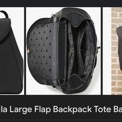 Kate Spade Leila Large Black Leather Backpack 