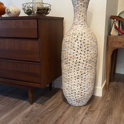 Floor Bottle Vase- wood