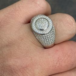 Mosenite Ring 925 Silver
