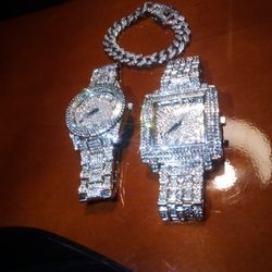 Rare imported Australian💎Lab Diamond Simulated💎Unisex Resizable Links💎Look like Money without overspending 🤑 Set Of 3