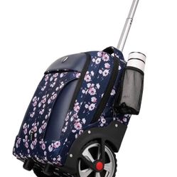 YH&GS Rolling Backpack Floral. 20inch.