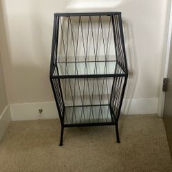 Modern Metal & Glass Shelf – Excellent Condition  
