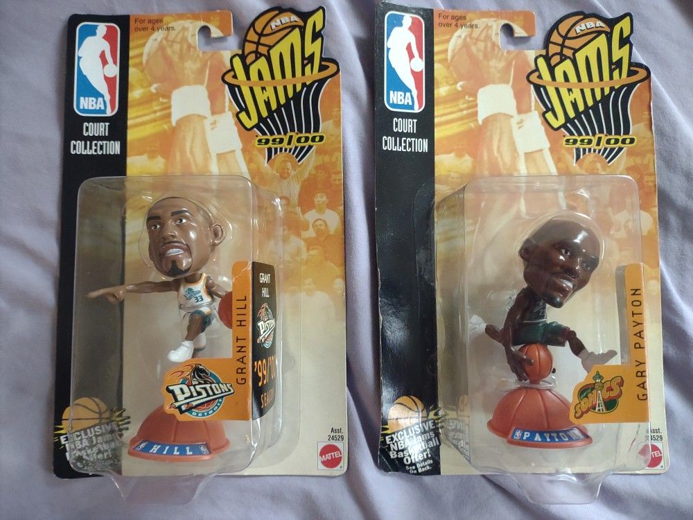 1990s NBA Jamz Basketball Player Figurine Lot