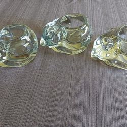 SET of 3 CAT CANDLE HOLDERS