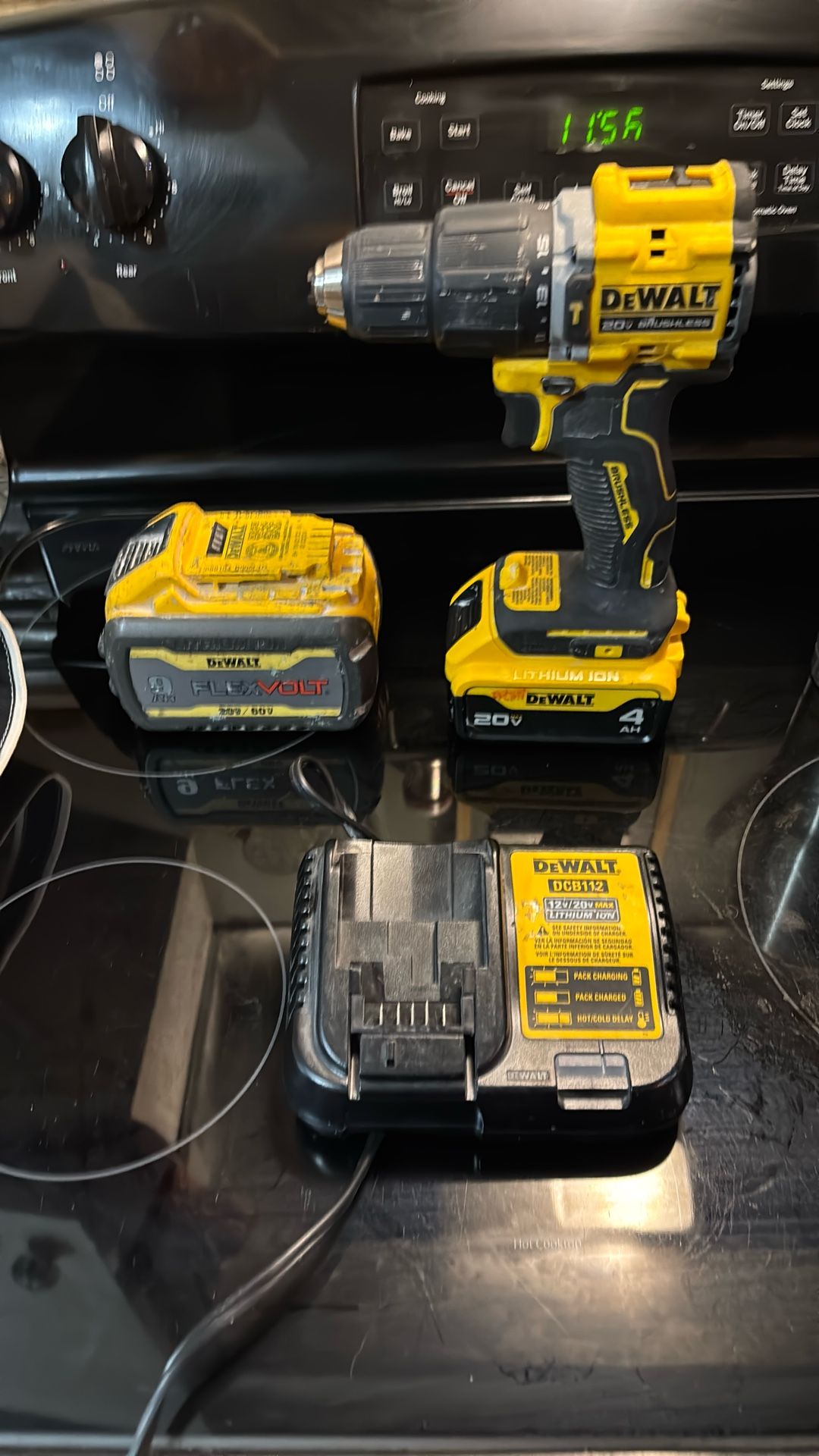 Dewalt drill two batteries and charger