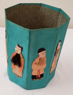 Antique Silk Asian Decor Card Box