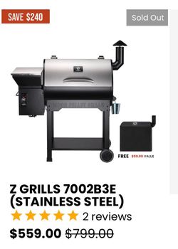 Z Grills 7002B3E Stainless Steel Wood Pellet Grill