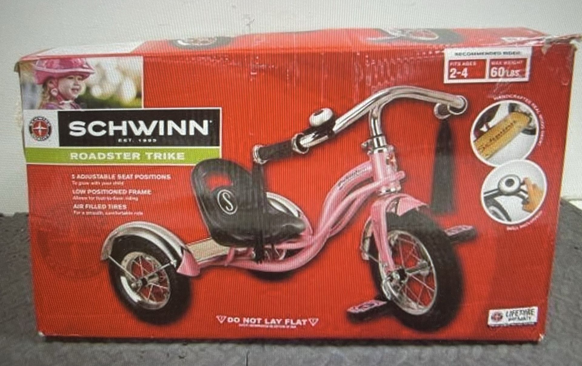 Schwinn Roadster Tricycle for Toddlers and Kids Pink