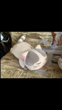 $12 both like new SUPER CUTE plush cats