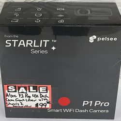 Pelsee P1 Pro 4K Dash Cam Front & Rear With Starvis 2 Sensor New 