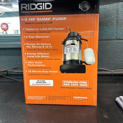 Rigid 1/2 Hp Sump Pump