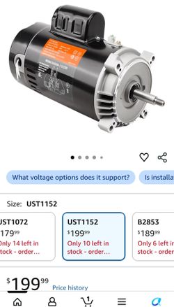 1.5 HP Pool Pump Motor - Replacement for Hayward Super Pump, Super Il, Max- Flow & Jacuzzi Magnum Pumps, 115/230V
